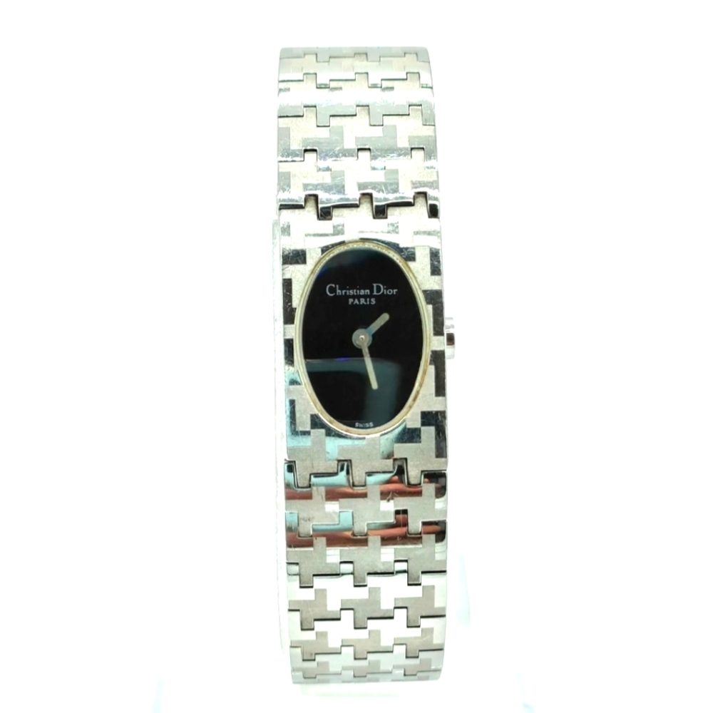 CHRISTIAN DIOR WATCH D70-100 STAINLESS STEEL SILVER QUARTZ ANALOG DISPLAY LADIES